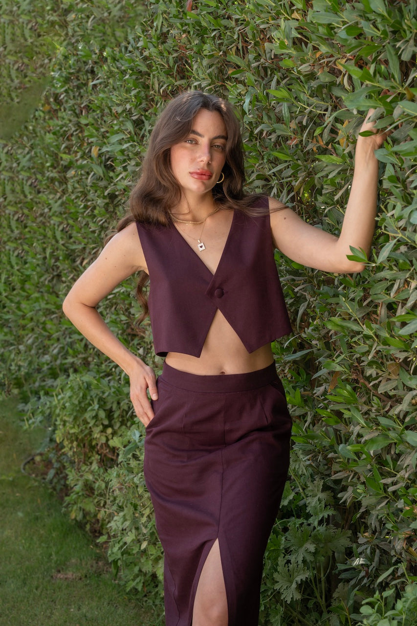 Bare Vest Burgundy