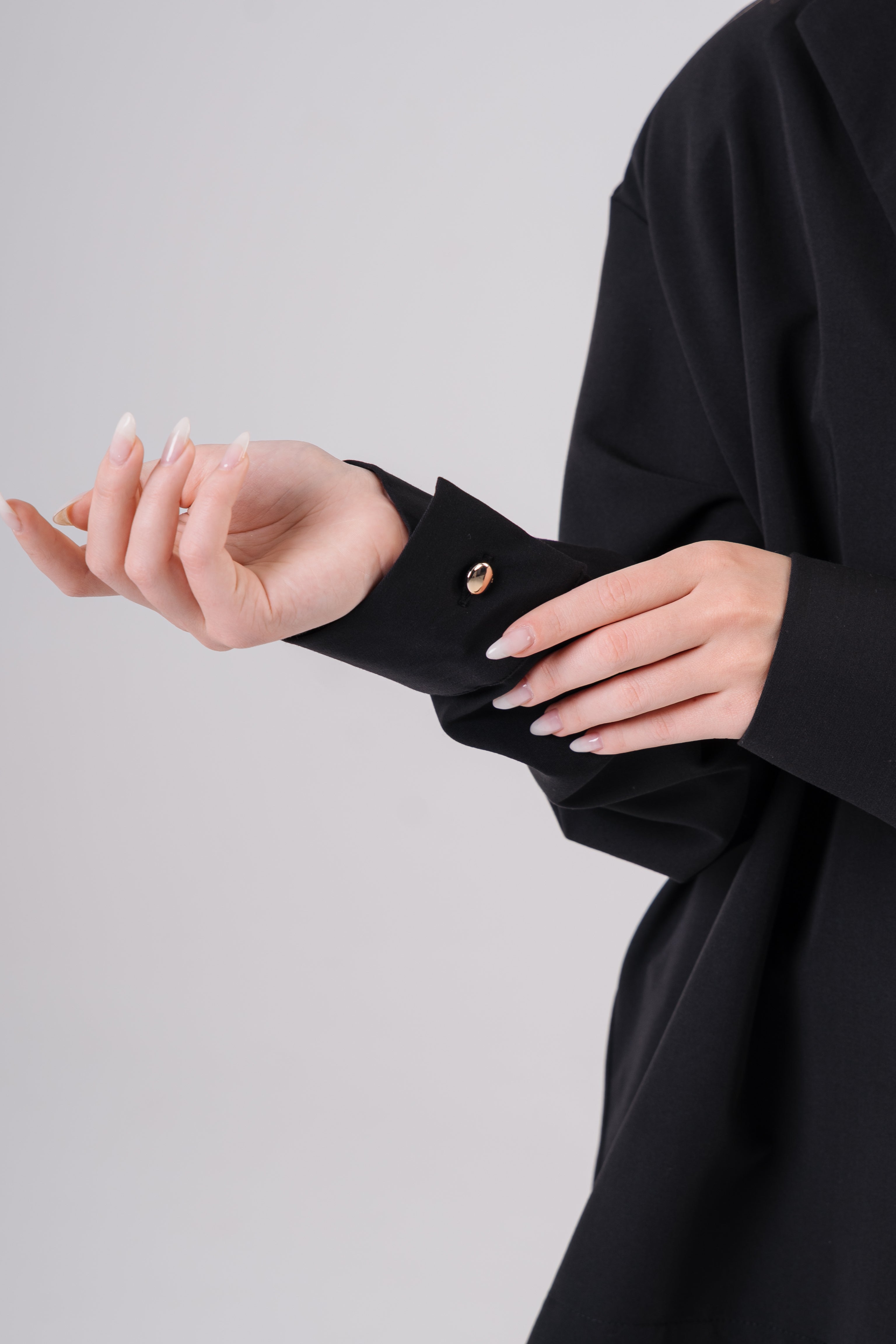 Oversized Blazer Blouse in Black