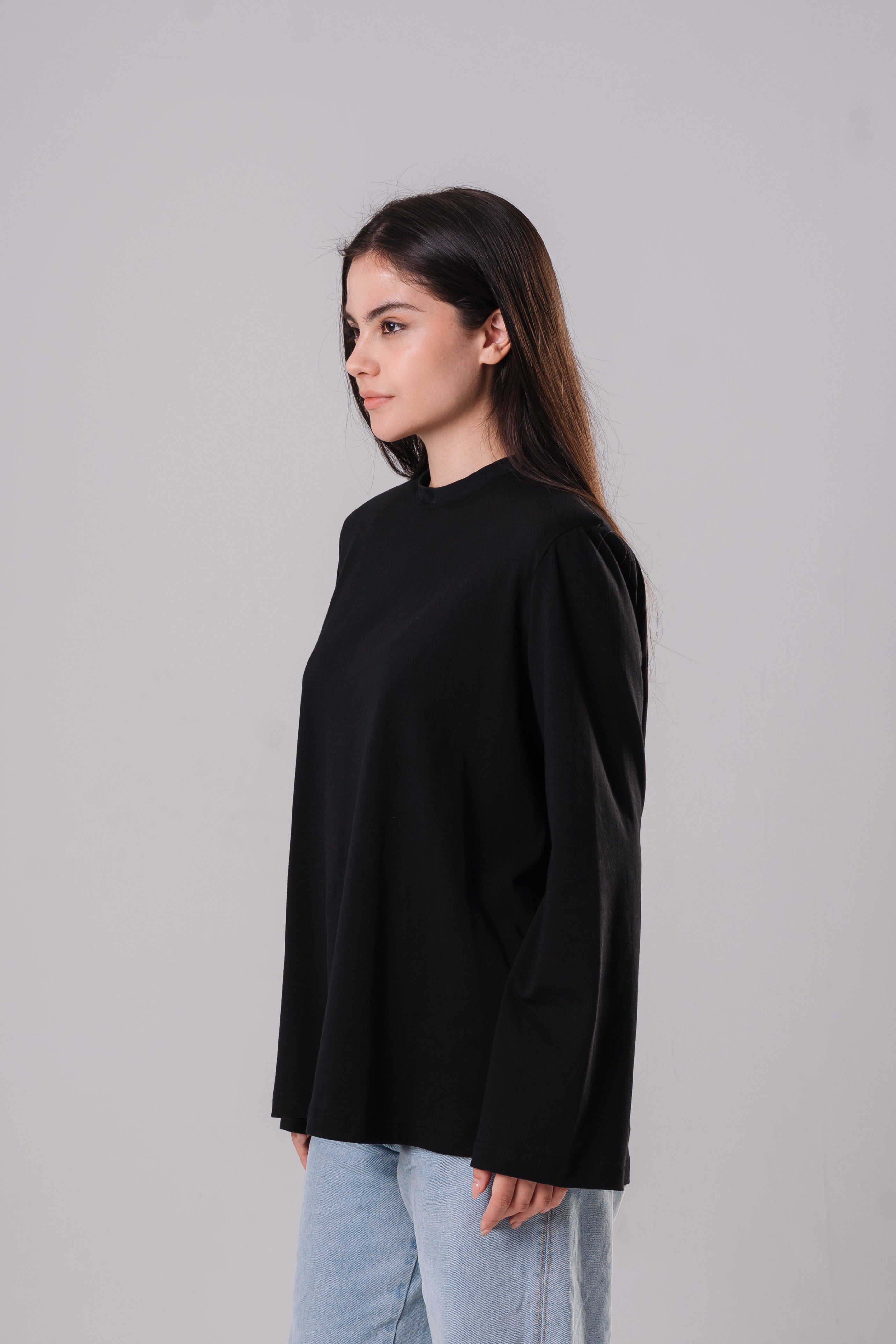 Black Top with Shoulder Pads