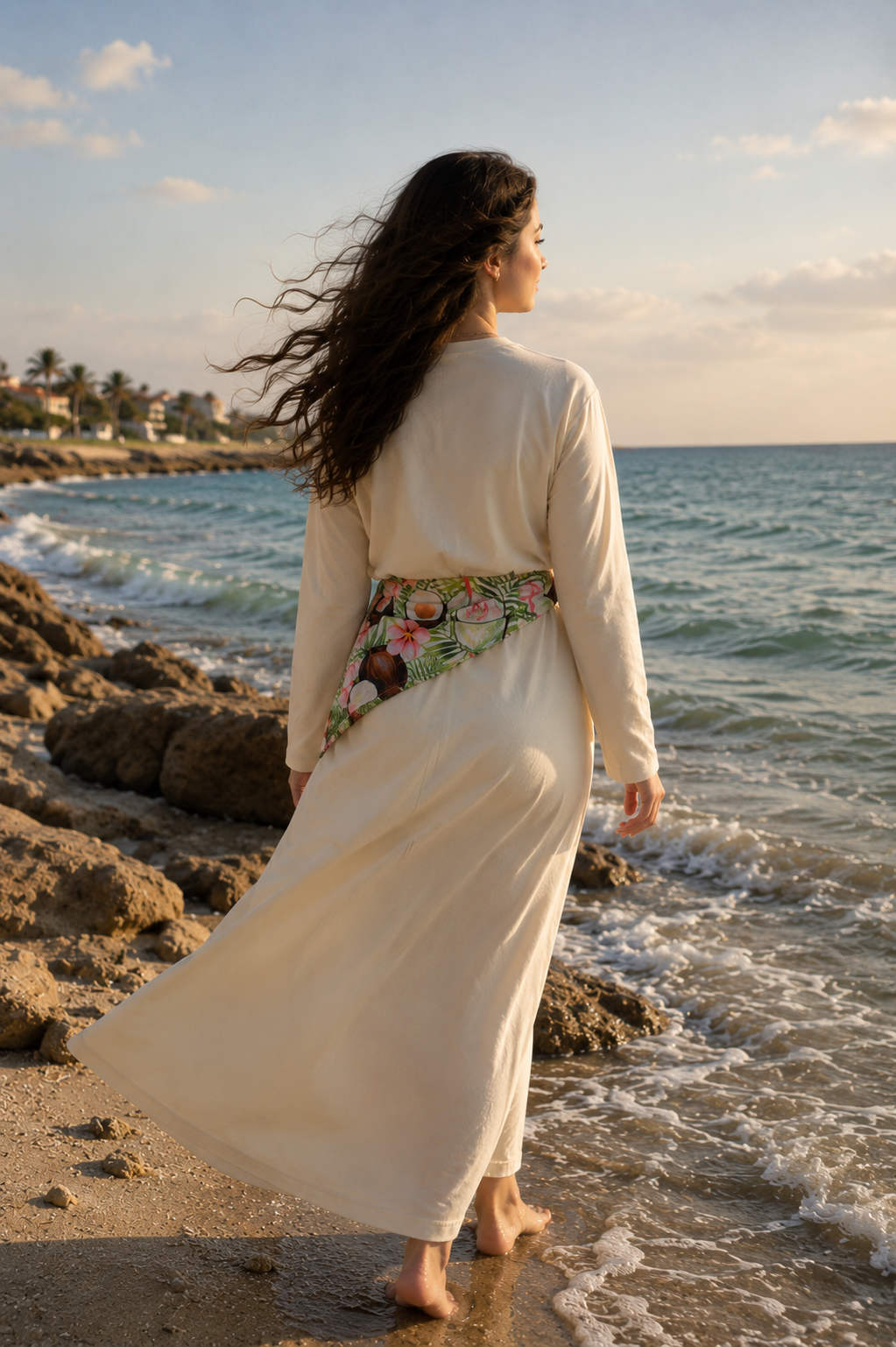 Everyday Scarf Dress in Off-White