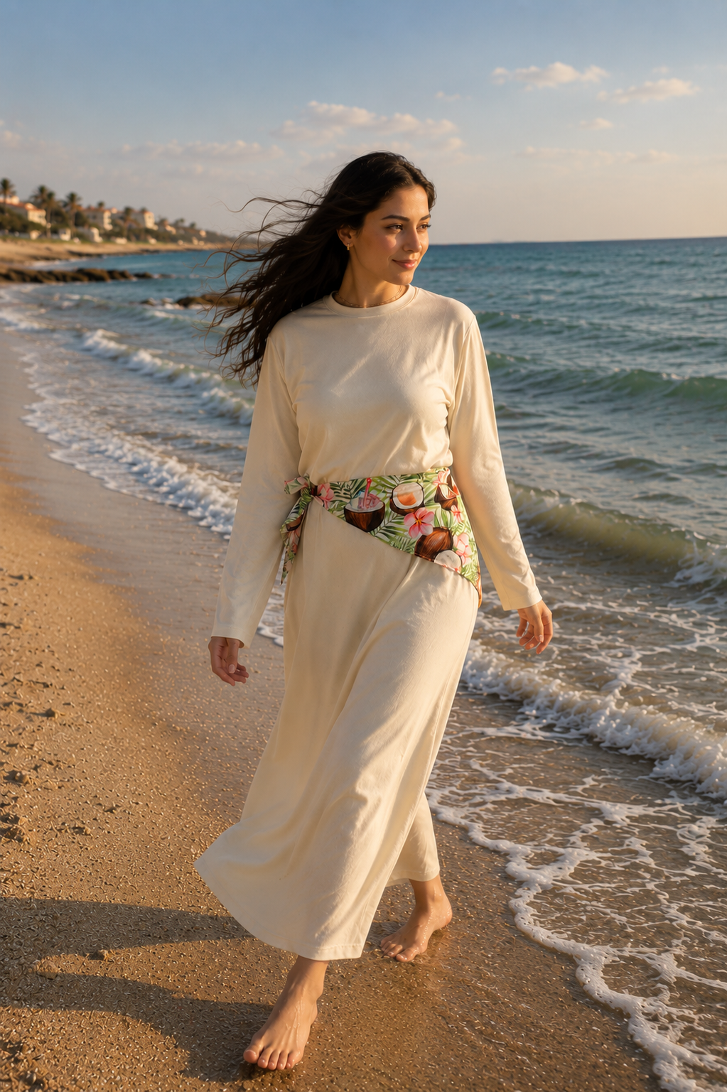 Everyday Scarf Dress in Off-White