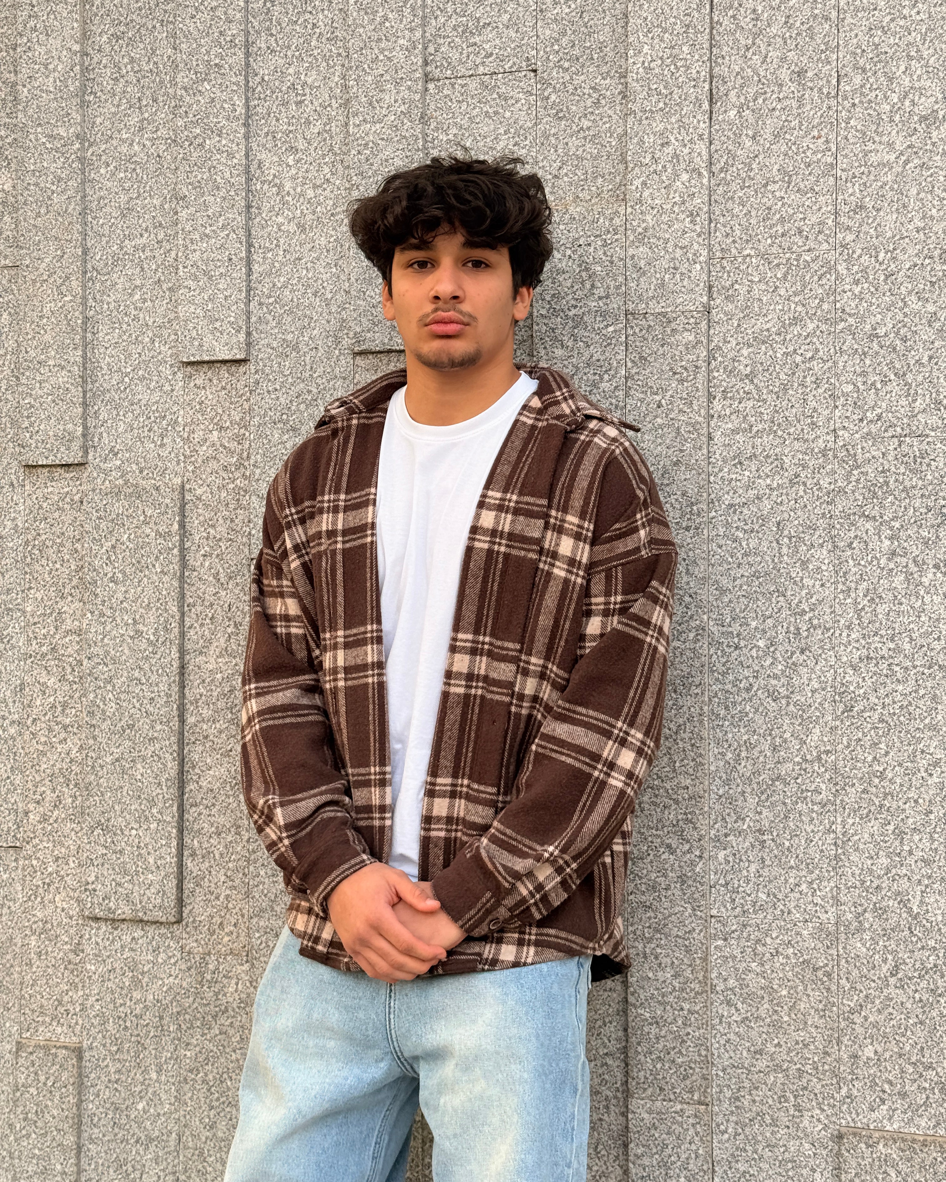 Check Shirt In Brown