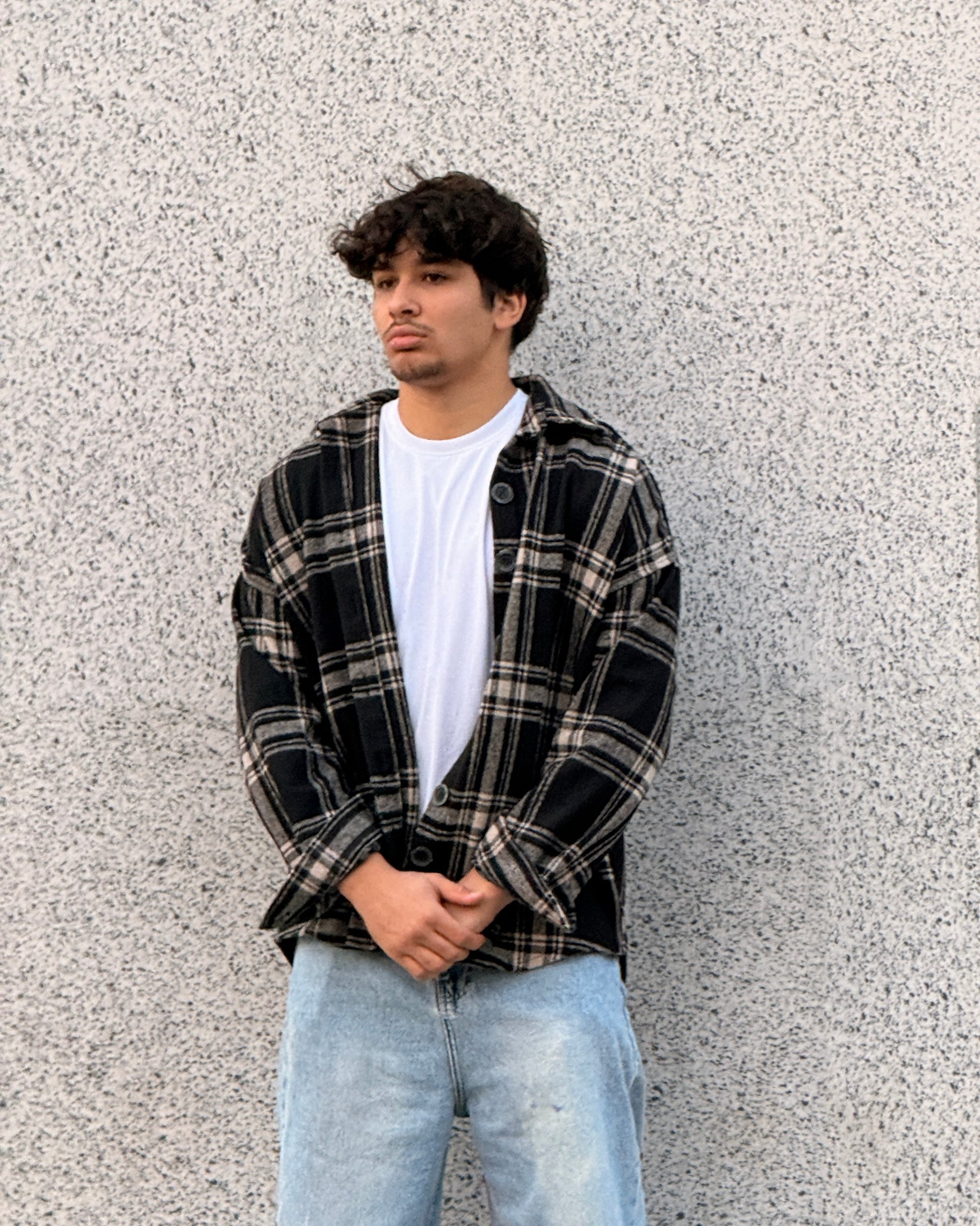 Check Shirt In Black