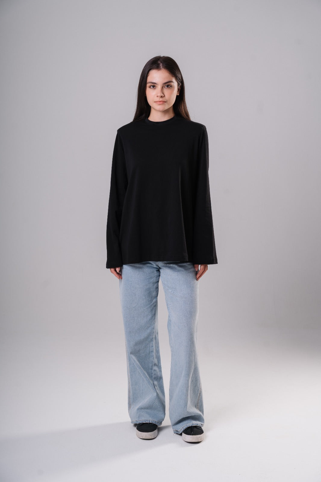 Black Top with Shoulder Pads