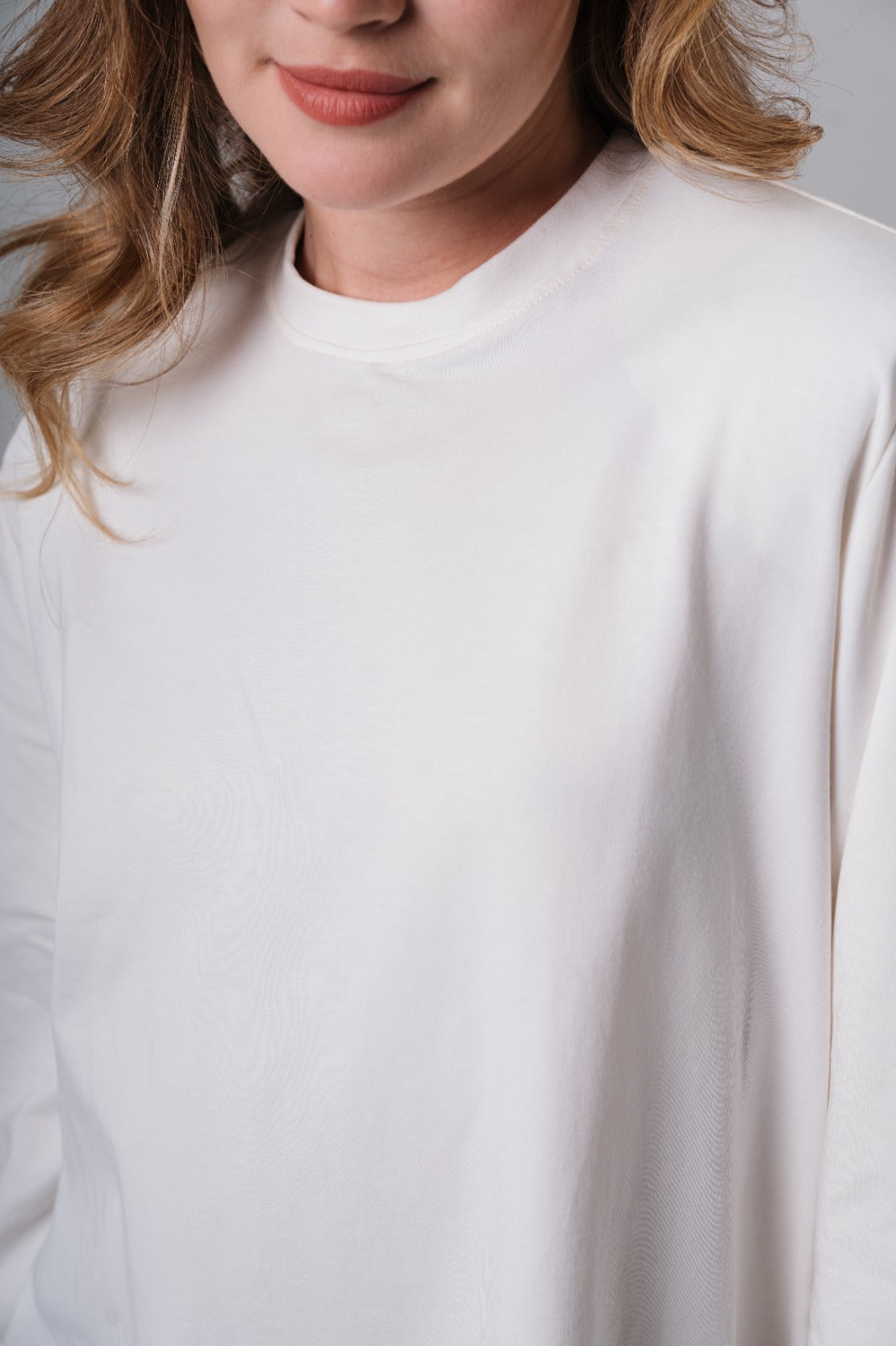 Off-White Top with Shoulder Pads